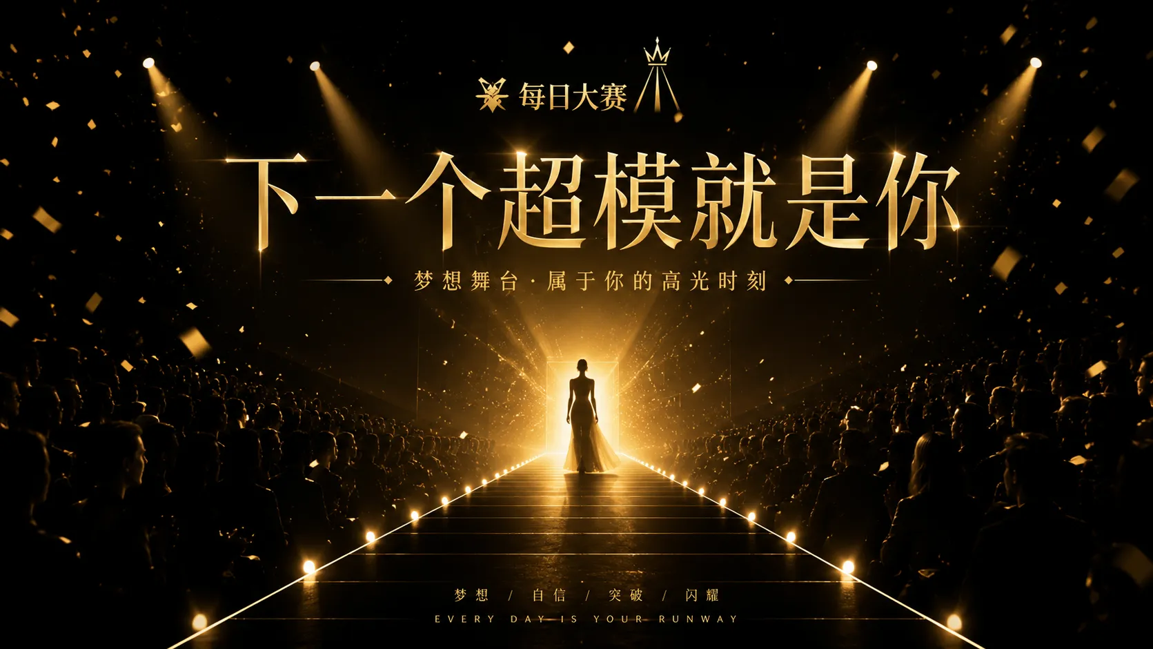 每日大赛舞台主视觉与聚光灯展示